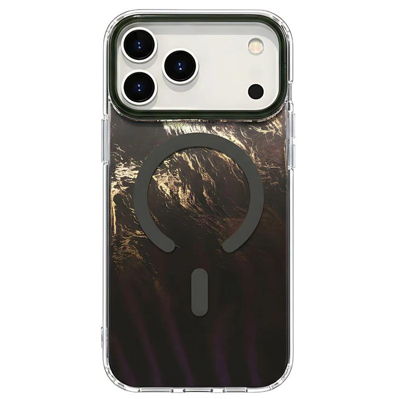 

Gradient Glacial Texture Magnetic Case for Magsafe IPhone 17 Air 16 15 14 13 12 Pro Max Plus 17Pro 16Pro 17Air Mag Safe Cover iPhone17 Pro чорний