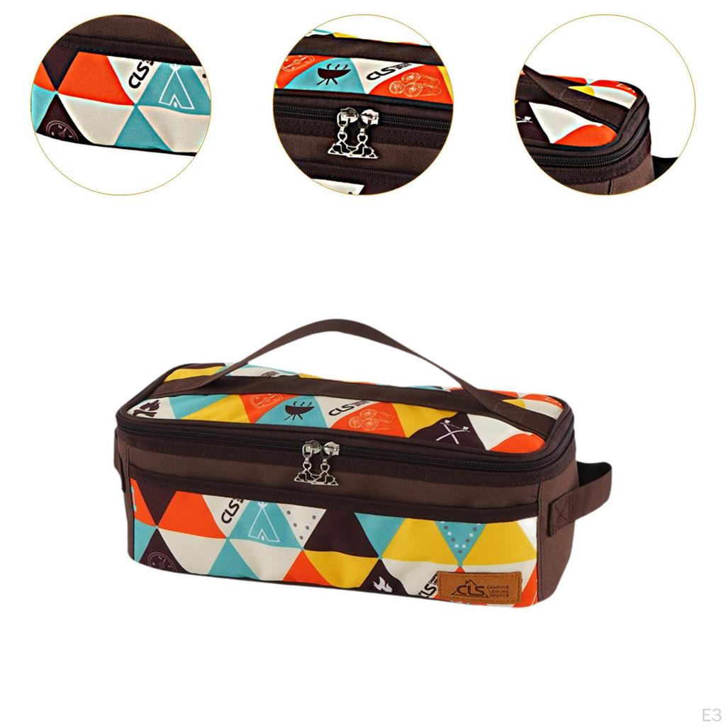 Camping Cutlery Carrier, Organizer Bag with Handle for Travel And Makeup