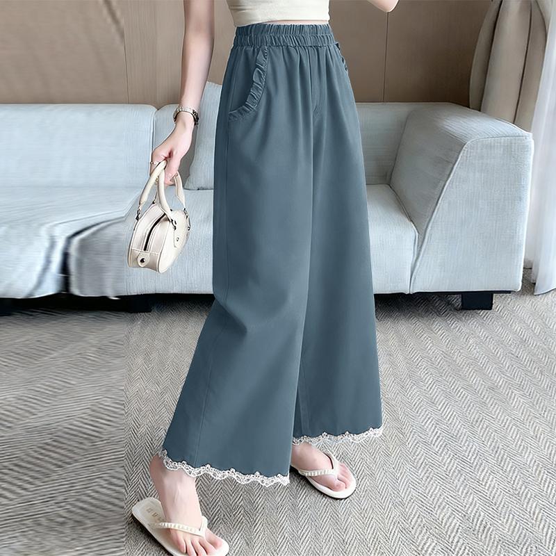 

ZANZEA Жіночі повсякденні вільні довгі штани з еластичною талією 2XL синій