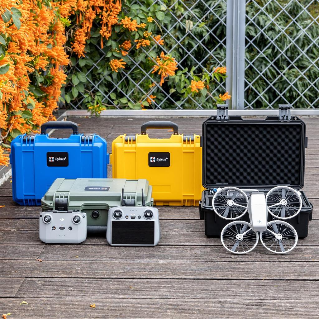Lykus Titan FP110 Waterproof Case for DJI Flip Drone and DJI RC 2RC-N3 Transmitter, Holds 7 Items [Case Only]