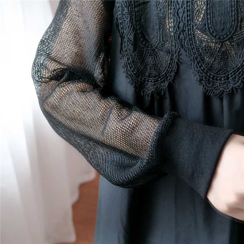 Western Style Plus Size Women's Summer Dress Fat Sister Lace Mesh Stitching Short Sleeves