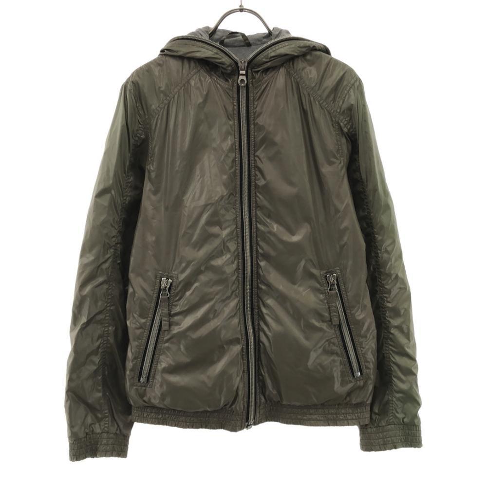 DUVETICA Hooded Down jacket 46 khaki Pocketable Cotton lining Men's Used