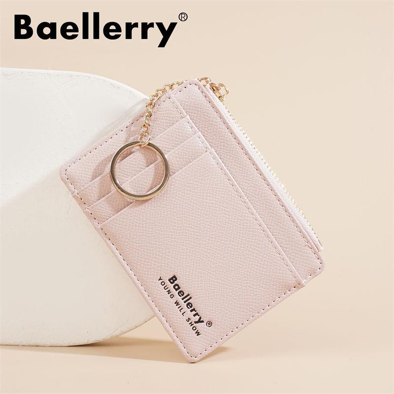 Baellerry Men Women Fashion ID Card Holder Driver License Bank Card Holder Mini Card Slot Purse
