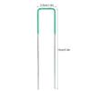 100pcs Half Green Artificial Grass Turf U Pins Metal Galvanised Pegs Staples Weed