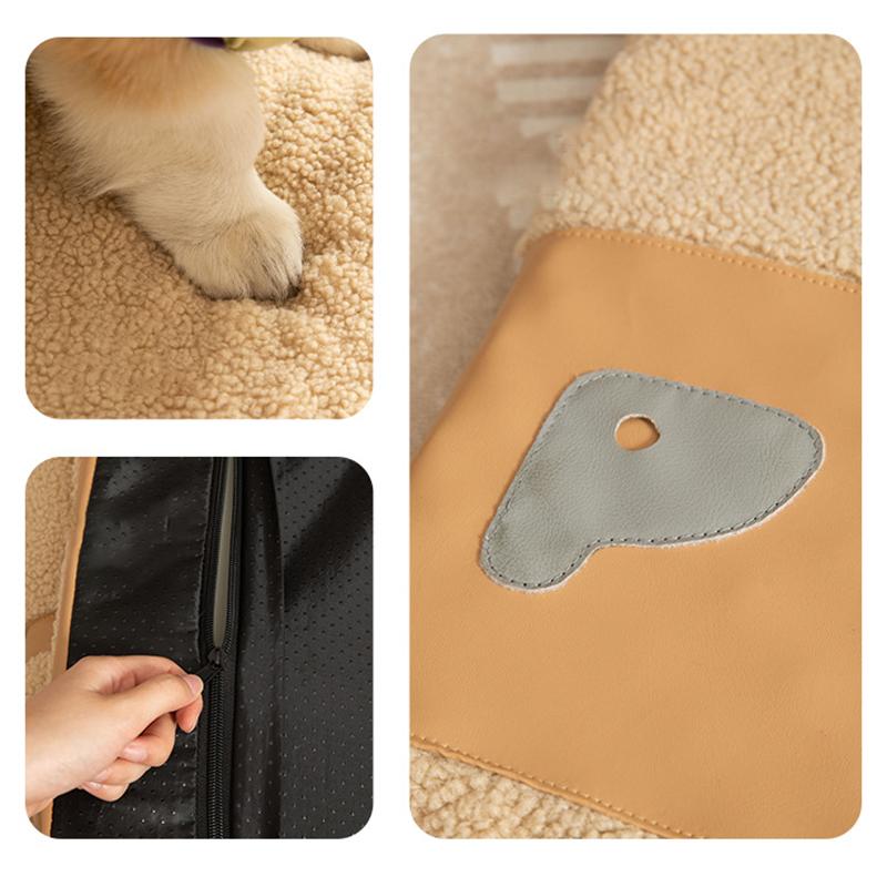 Detachable Soft Plush Dog House with Pillow Comfortable Thickened High Elastic Sponge Indoor Dog Sleeping Mat Pets Accessories