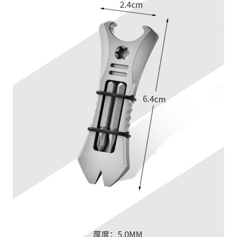 Titanium Multi-Tool EDC Pry Bar Compact Survival Tool Outdoor Camping Hiking Everyday Carry
