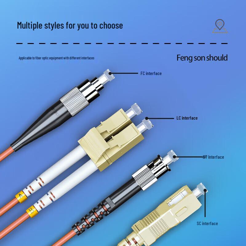 FC-FC OM2 Multimode Fiber Optic Patch Cable