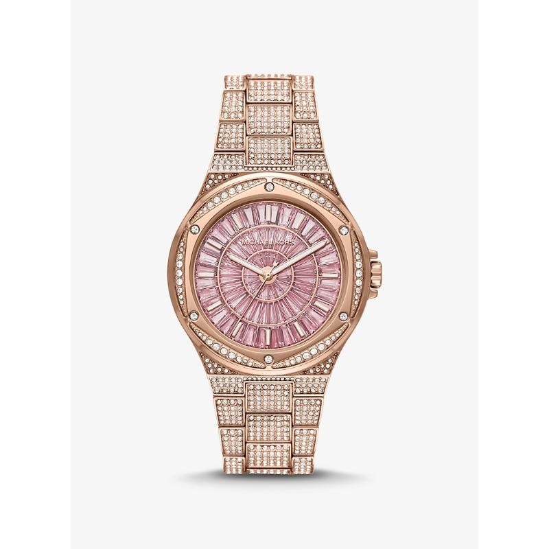 

Женские часы Michael Kors Oversized Lennox с паве, покрытие цвета розового золота, MK6992 розового золота
