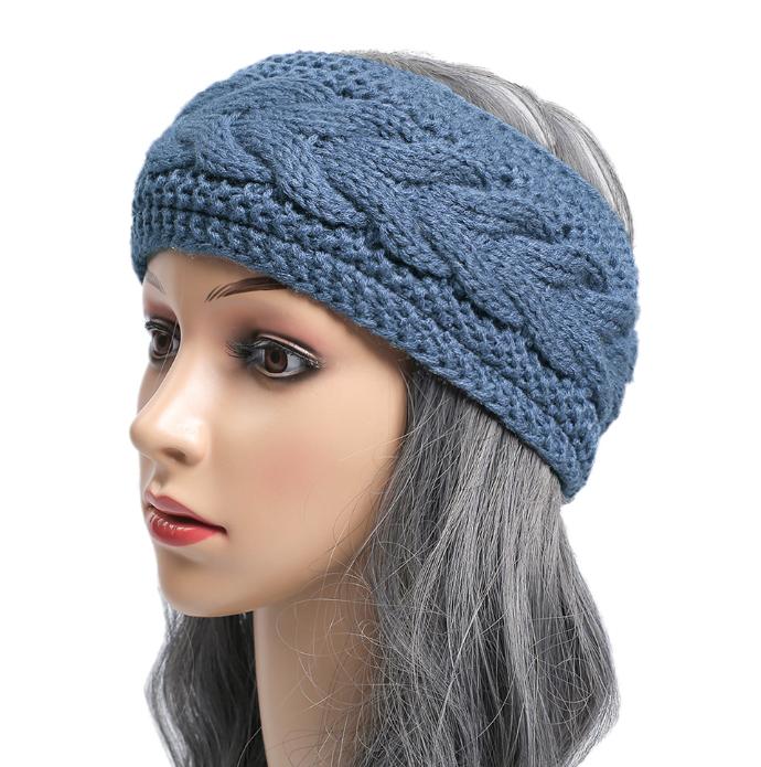 Wide Headbands Fleece Hair Accessories Women Cable Knitted Warm Turban Headwrap Thick Chunky Ear Warmer Crochet Hairbands Bandanas Hair Accessories