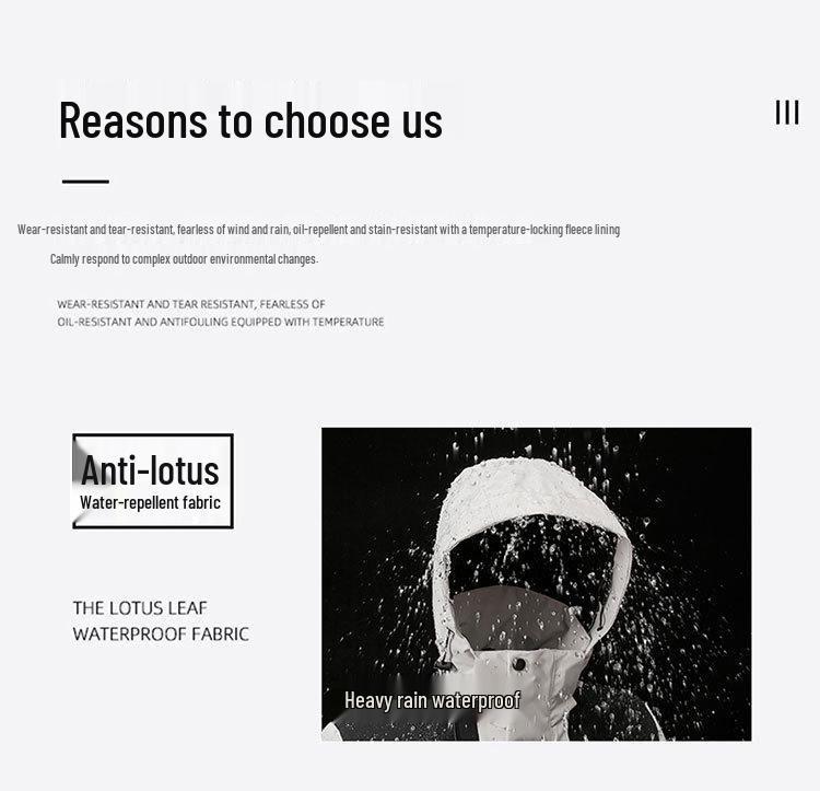 Couple's Autumn Winter Windbreaker: Thick, Velvet-Lined 3-in-1 Jacket for Live-Stream Sales