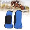 Horse Tendon Boots PU Thicken Shell Boots Horse Leg Protection for Jumping Riding CompetitionBlue L Front