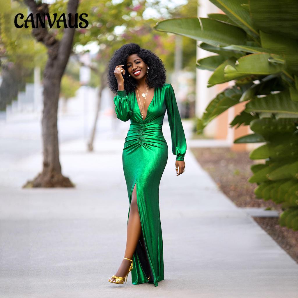 Robe de soirée moulante et sexy de couleur unie pour femme