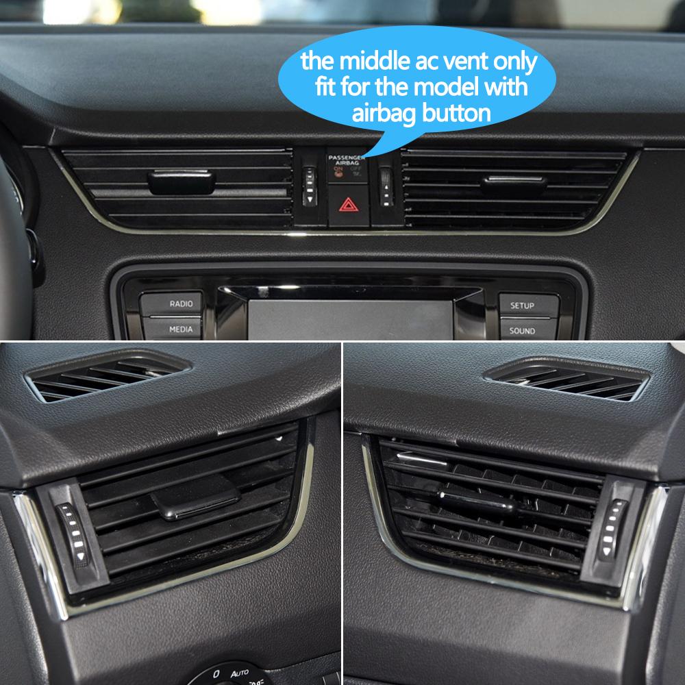 Auto Mitte Links Rechts Lüftungsgitter Zentrales Klimaanlagenlüftungsgitter Panelabdeckung Für Skoda Octavia 3 A7 5E MK3 2015-2021 5E0820951C,5E0820951D