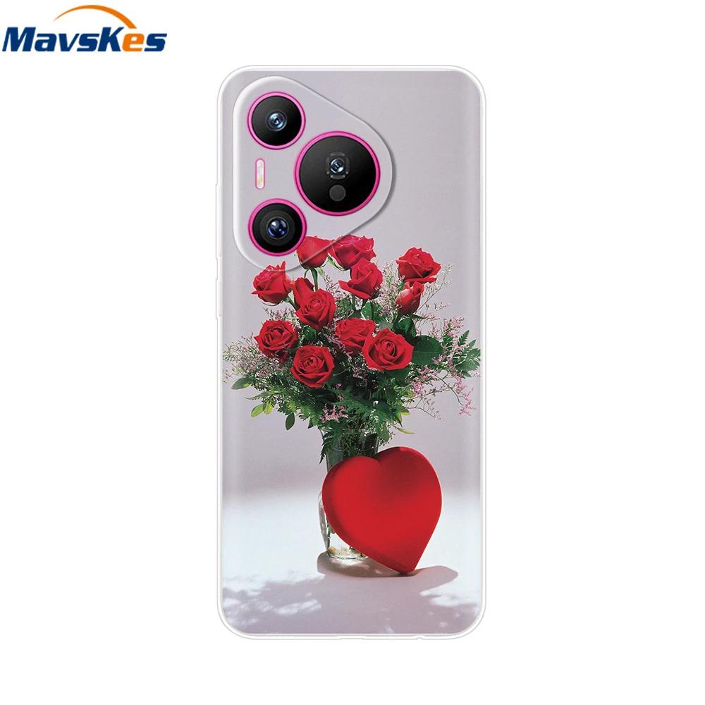 For Huawei Pura 70 Case Cute Cartoon Painted Cover Clear TPU Phone Cases For Huawei Pura 70 Pro+ Plus Pure70 70Pro Soft Fundas