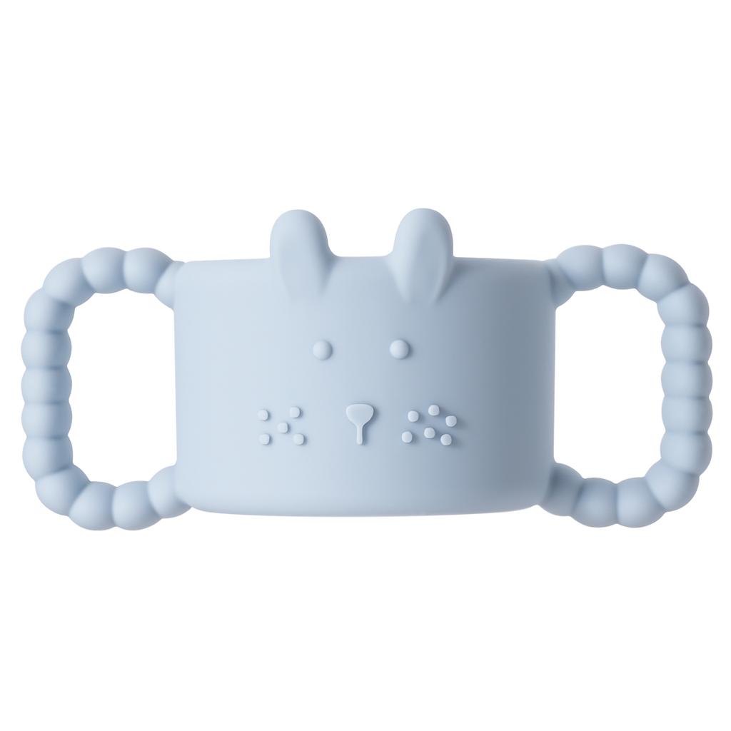 1 Stück Silikon-Babyflaschengriffe, Niedlicher Kaninchen-Schmaler Strohhalm-Flaschenhalter, Leicht zu Greifender Babyflaschenhalter