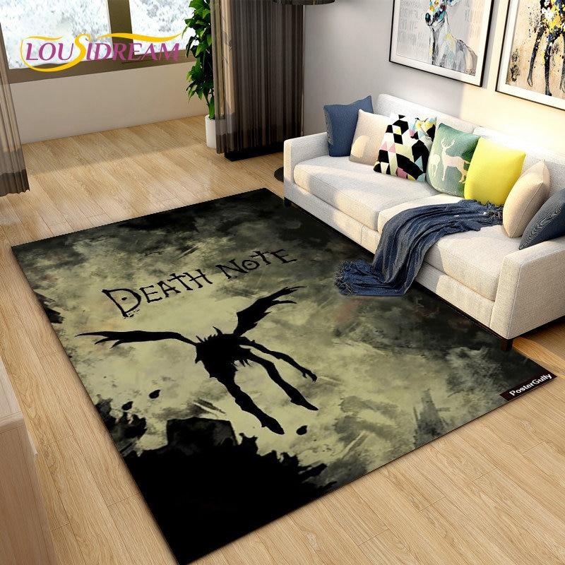 Anime Death Note Area Rug Large,Carpet Rug for Living Room Sofa Children's Room,Kitchen Bathroom Doormat Soft Non-slip Floor Mat