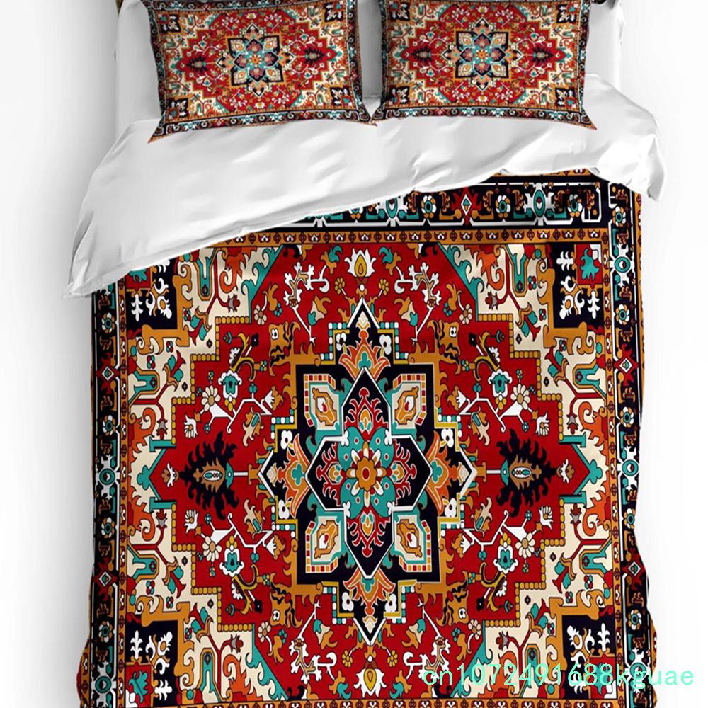 Set Biancheria da Letto Retro 3 Pezzi Colibrì Fiori di Ibisco Copripiumino Federa Bambini Adulti Copripiumino Set Letto Matrimoniale Tessile per la Casa