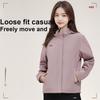 Li Ning Logo de Marca Minimalista Sudadera con Capucha Estilo Holgado Ropa Exterior para Mujer AFDVJ56-2
