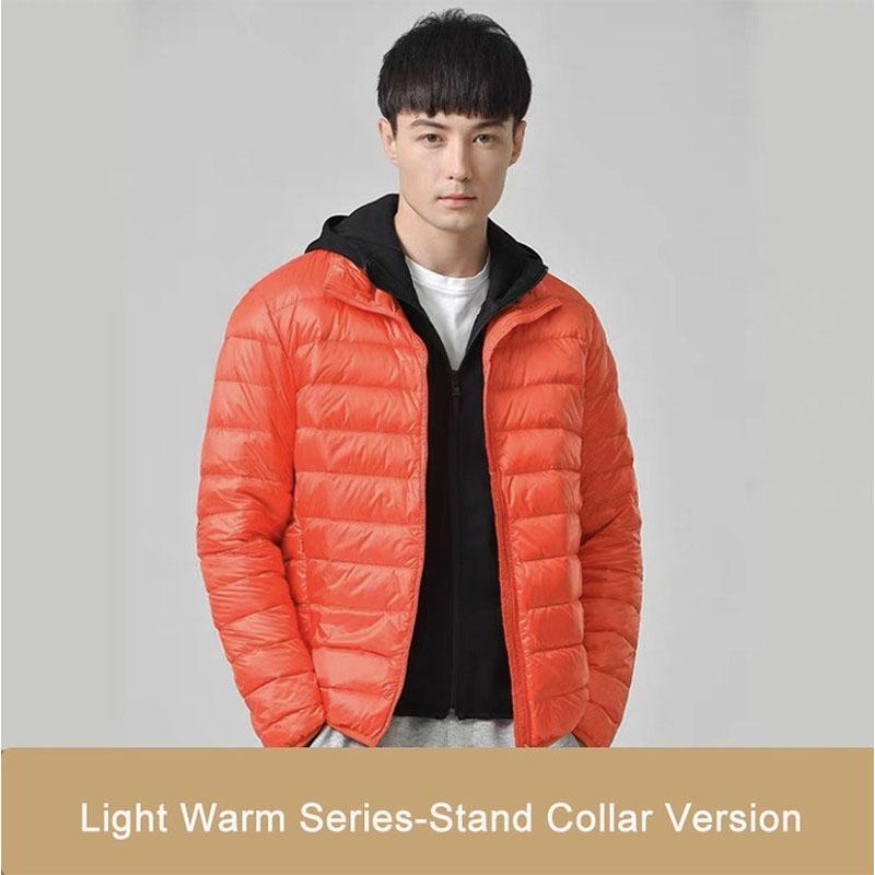 New Men's Ultra Lightweight Packable Down Coat Comfortable Windproof Waterproof Coat Men Soft Comfortable Jackets Plus Size