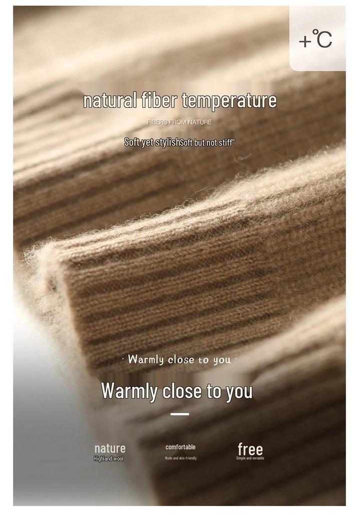 Women's 100% Pure Wool Sleeveless Knit Vest Shawl - Warm Autumn/Winter Layering Pullover with Half-High Collar