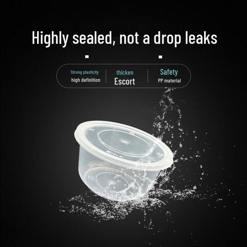 Disposable 500ml Round Meal Bowls (Lids Not Included)