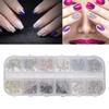 12 Grids Nail Art Rhinestones DIY Nail Decoration Glitter Rhinestones Manicure Tool