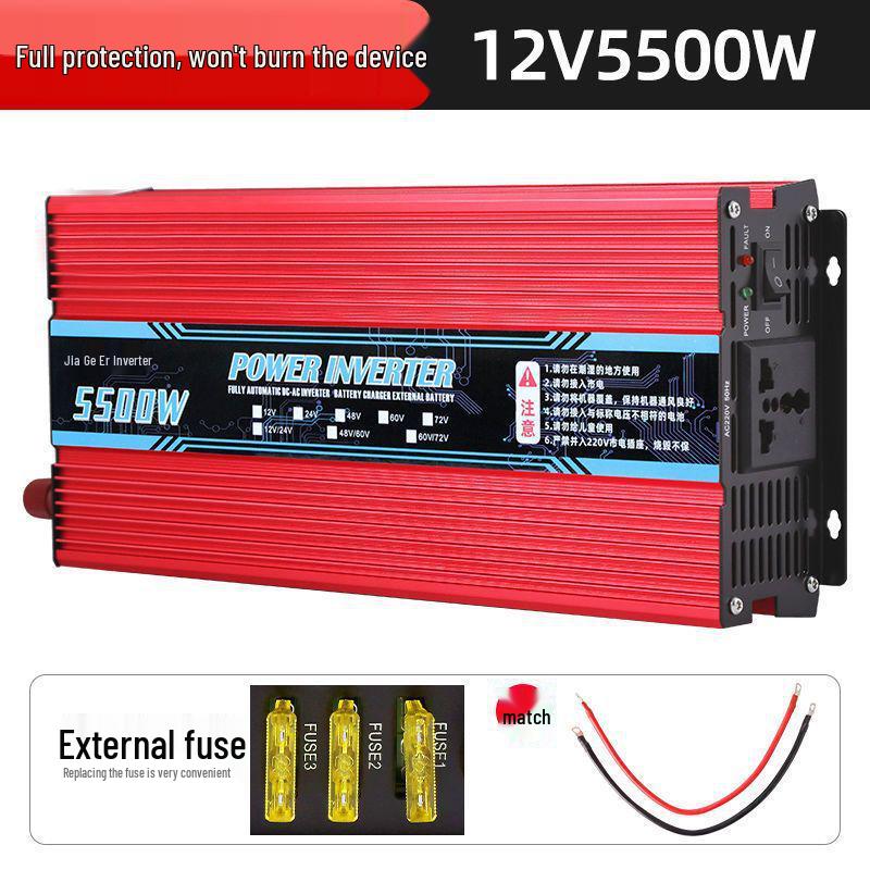 Universeller Hochleistungs-Wechselrichter 48V/60V/72V auf 220V für Elektrofahrrad-Akku und Food Truck