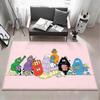 Die Barbapapa Cartoon Fußmatte Eco - Flanell Fußmatte Rutschfest Geruchlos Innenboden Teppich Weicher Kurzer Plüsch Hausmatte