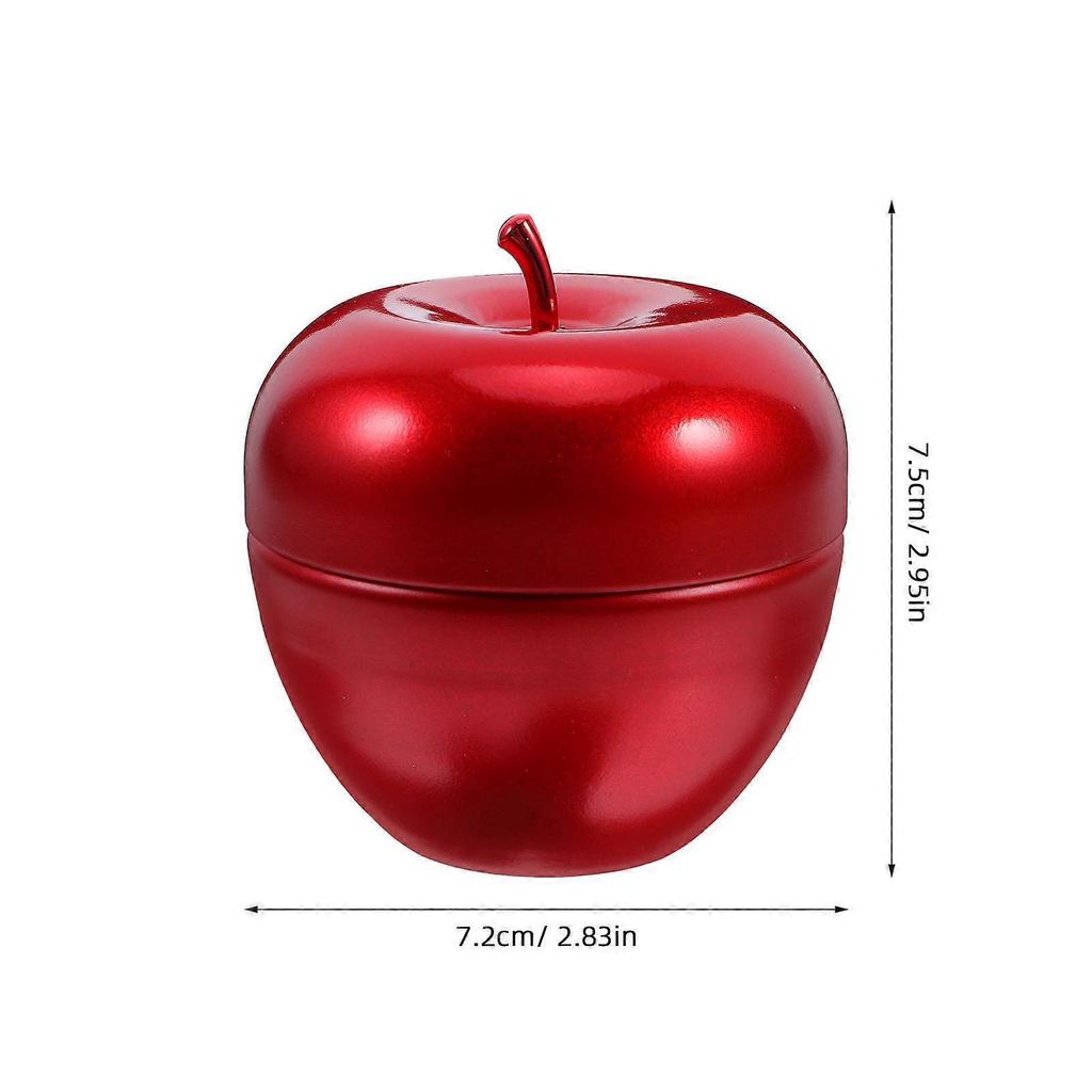 Decorative Keepsake Box Metal Candy Holder for Storage 12Pcs Red Apple Shape