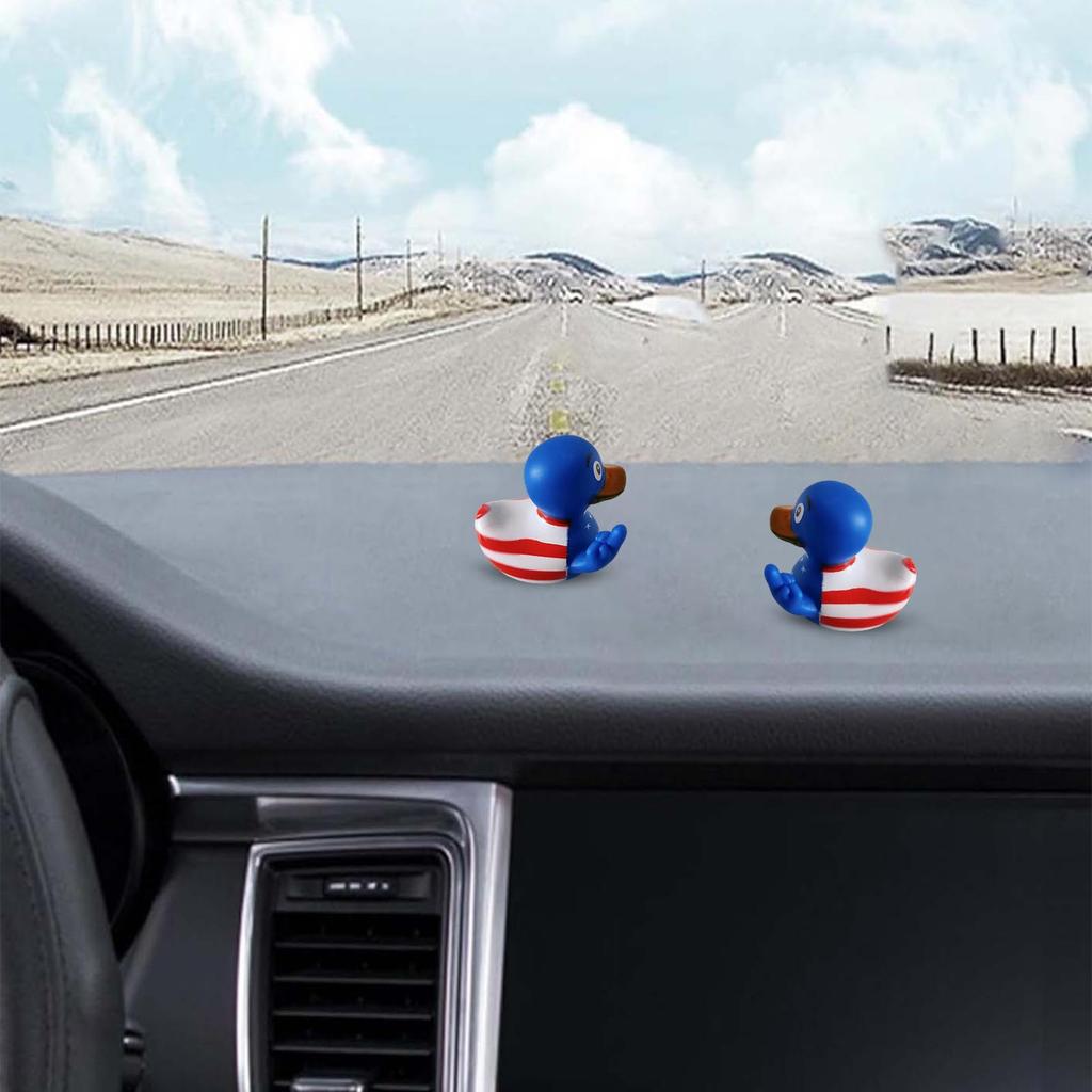 1-2pcs Middle Finger Duck Car Decoration Personalized Ornaments Desktop Auto Decoration for Bedroom Shelf Table Decor