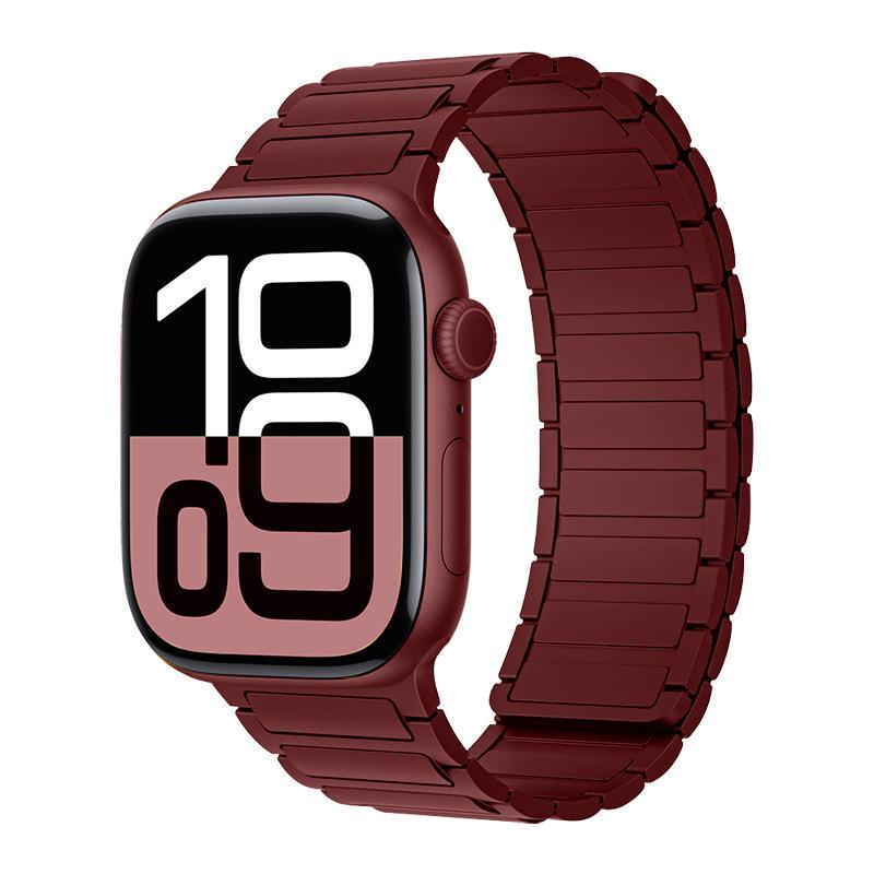 Magnetic Silicone Band for Apple Watch Ultra 3 2 49mm 46mm 42mm 45mm 44mm 40 41mm Strap IWatch Series 11 10 9 8 7 6 SE Bracelet