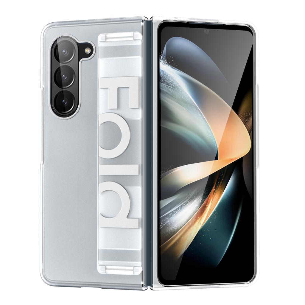 Samsung Galaxy Fold 7 6 5 4 3 5G Folding Shockproof Hard Back Cover Luxury Ultra-thin Matte Silicone Wrist Strap Case