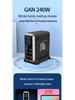 Stație de Încărcare Rapidă Multi-Port 240W GaN cu USB-C 2A pentru Laptopuri.