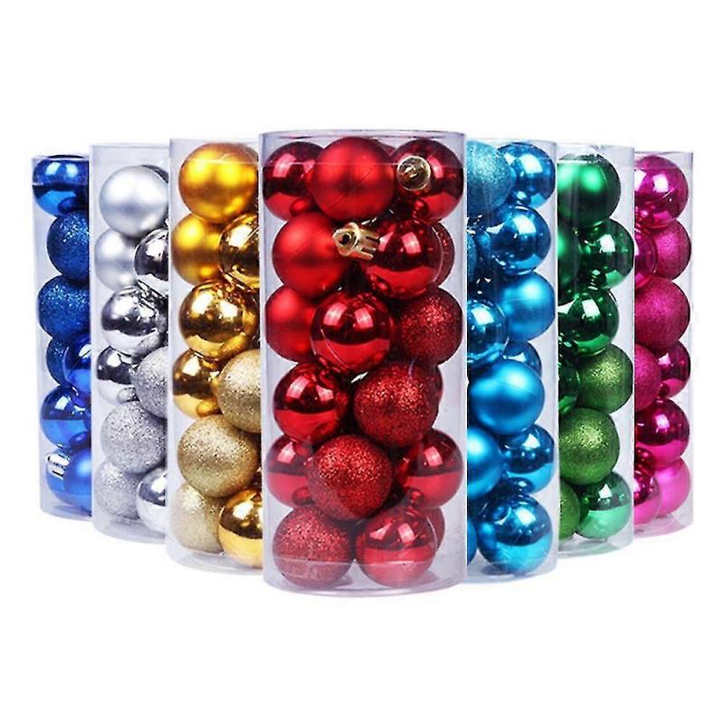 24 kusů 3cm nerozbitných vánočních ozdob na stromeček, svatbu, narozeninovou oslavu-červené 3CM