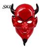 Classic Halloween Devil Prop Movie Theme Mask, Cosplay Masquerade Party Prop, Horror Hard Plastic Mask Character Costume Accessory for Adults,
