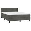 3131016 vidaXL Divan-lit Et Matelas Gris Foncé 140x190cm Velours