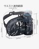 WATERFLY Waist Bag with Water Bottle Pouch for Outdoor Lightweight and Breathable for and Strolling Activities, Unisex, Running, Walking, Jogging,