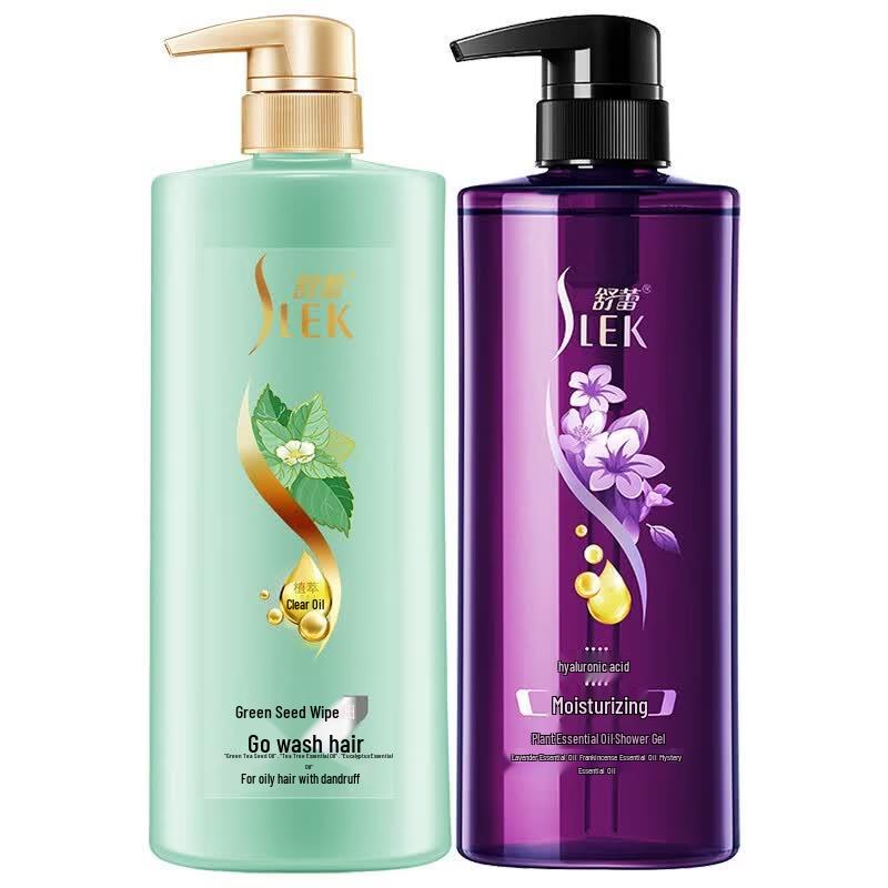 Slek Green Tea Anti-Dandruff Shampoo & Hydrating Shower Gel Set