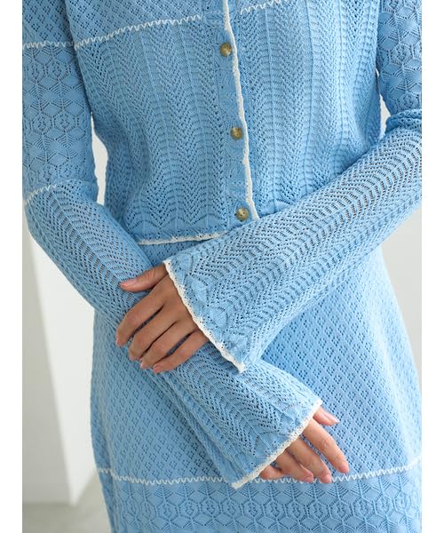 Snidel Crochet Knit Set SWNO251144 LBLU Women's