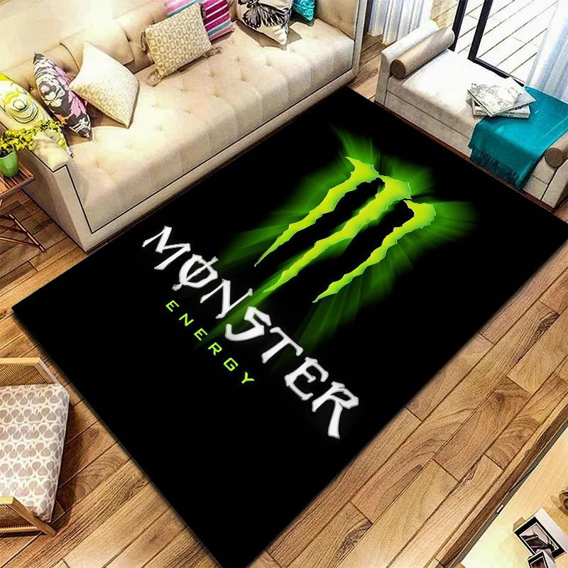 Monster Energy Carpet Rug for Living Room Bedroom Home Sofa Decoration,Kids play Nonslip Floor Mat