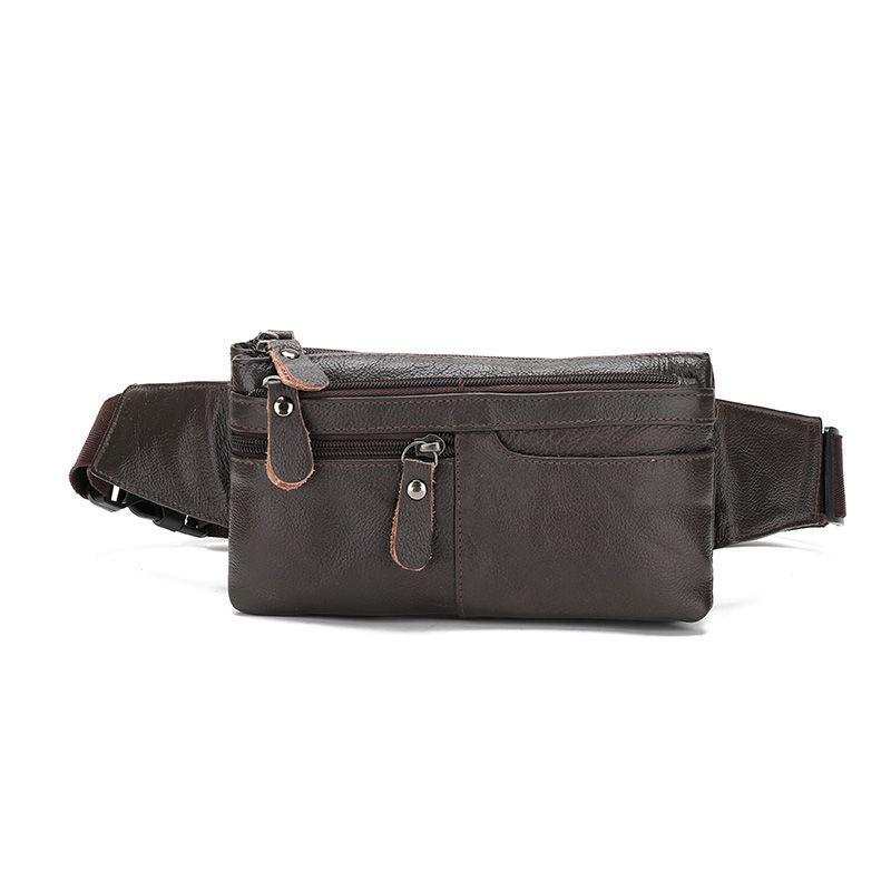 Waist Bag for Men, Close Fitting, Crossbody, Casual, Single Shoulder, Horizontal, Travel, Double-layer Mobile Phone, Men's Bag