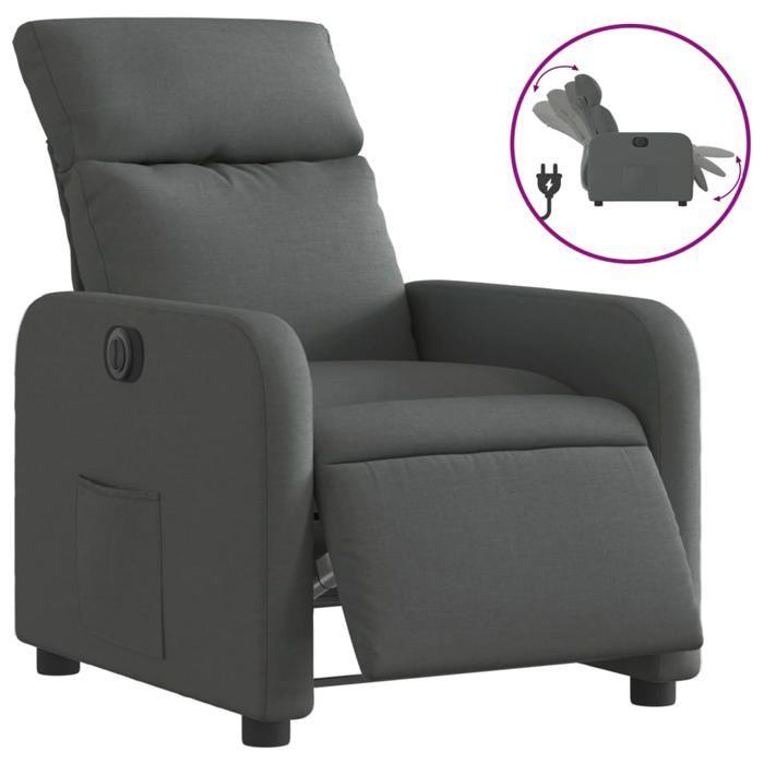 VidaXL Fauteuil Inclinable Électrique, Chaise de Relaxation avec Dossier et Repose-pied Réglables, Siège de Salon Salle de 3206682