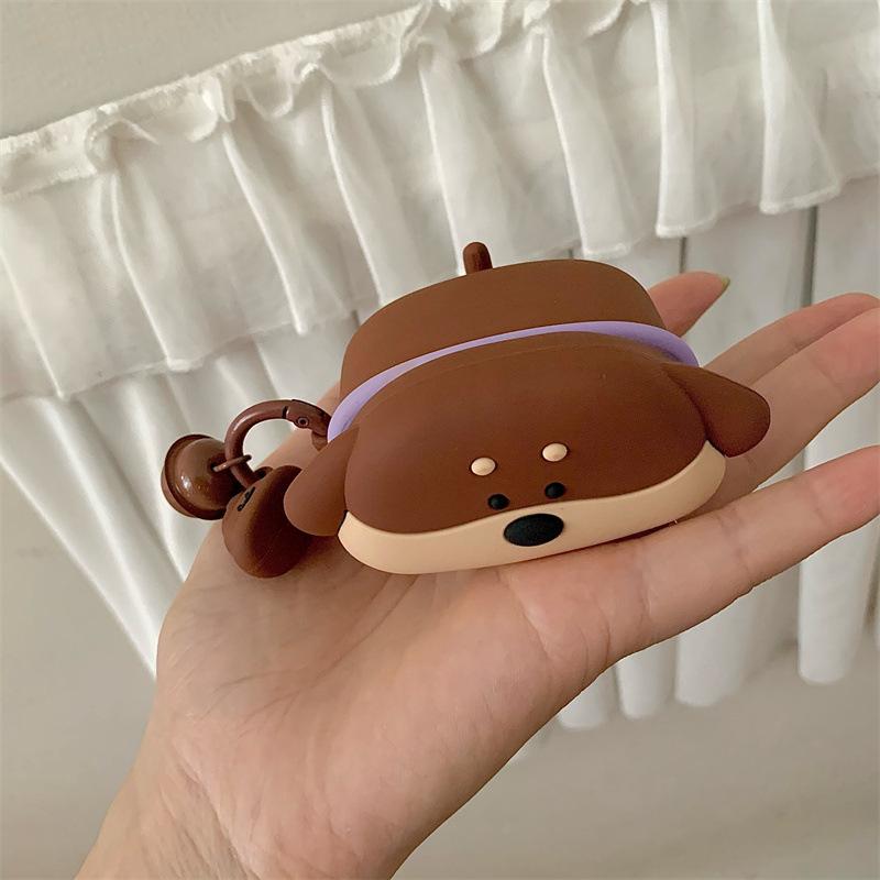 For AirPods 1 Pro 2 3 4 Earphone Case Cute Little Dog Corgi Panda Pig Silicone Sleeve Wireless Headset Bluetooth Cover