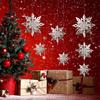 Christmas Snowflake Decor 6Pcs 3D Paper Snowflake Hanging Ornaments for Christmas Tree Winter Wonderland New Year Home Decor