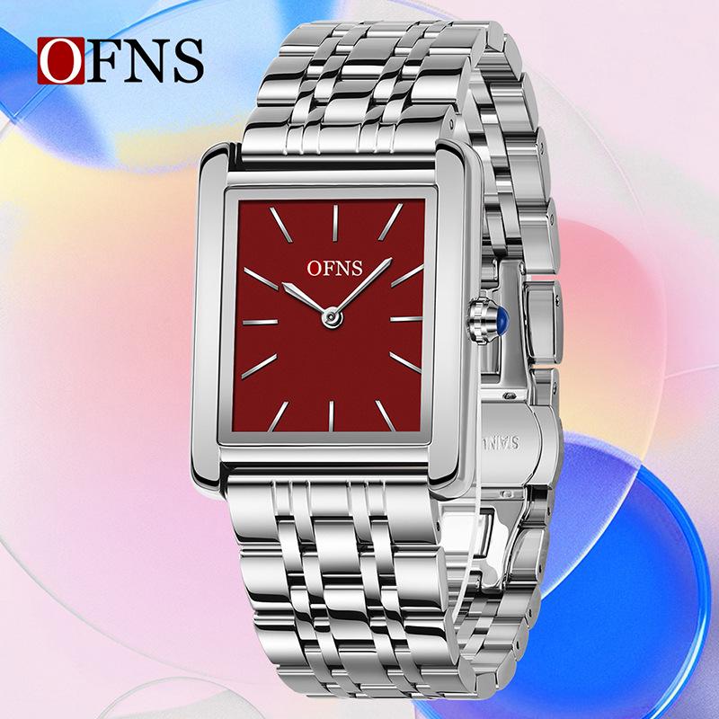 Oufani Women's Waterproof Roman Square Quartz Wristwatch