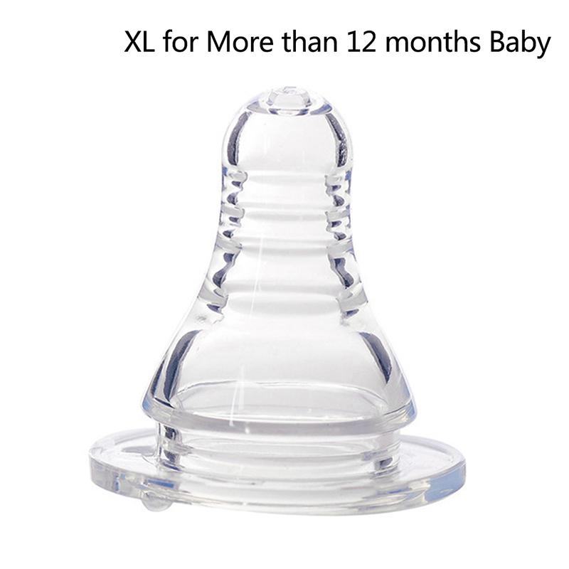 Přírodní flexibilní měkký silikonový dudlík náhradní bradavka krmná láhev na mléko