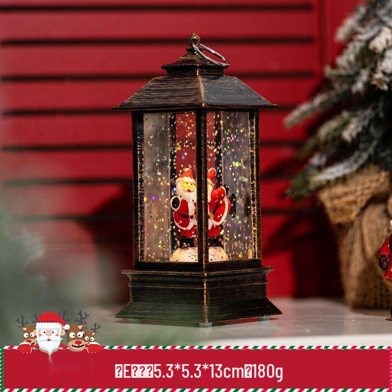 Vintage Light-Up Santa Claus Train Christmas Ornaments for Toddlers