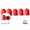 25 Pack Car Tire Valve Caps with Rubber Ring for Vehicle