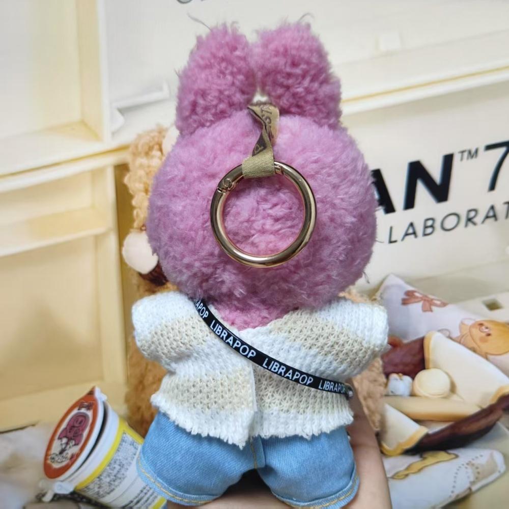 Doll Designer Clothes Suitable For V1/2/3 Labubu T-shirt Pants Little Bear Pendant 3PCS/Pack Cute Fashion Plush Doll Accessory