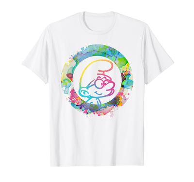 Die Schlümpfe Schlaumi Aquarell-Kopfschuss T-Shirt